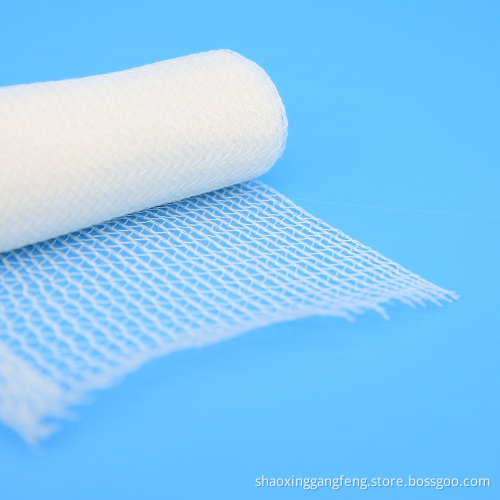 White conforming surgical dressing gauze roll bandage